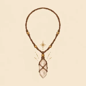 Collares tejidos con cuarzo